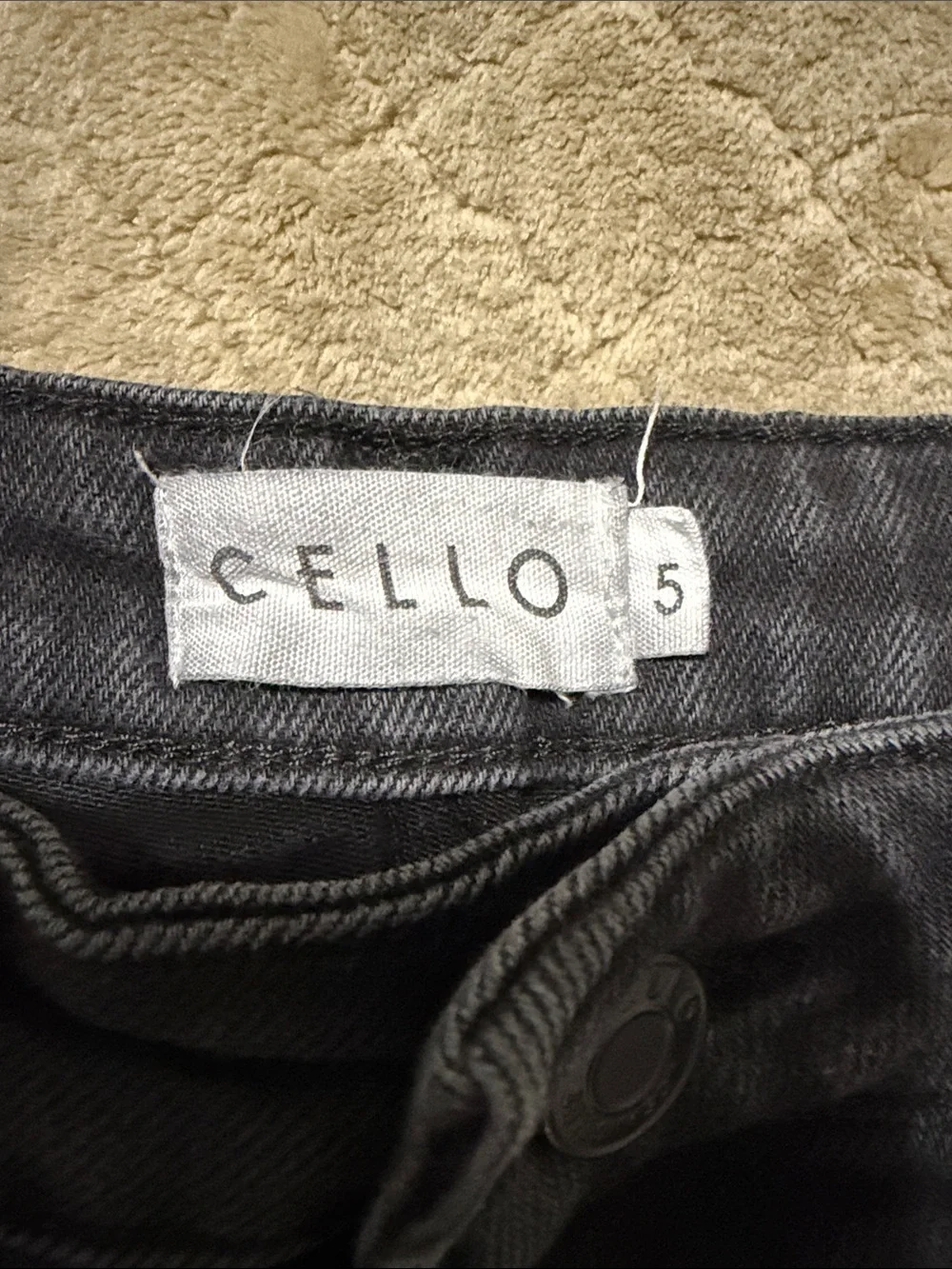 Cello Black Skinny High-Rise Jeans with Knee Distressing